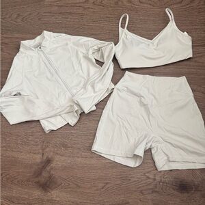 AYBL Scupt Wrap Bra, Jacket, & Shorts Workout Set